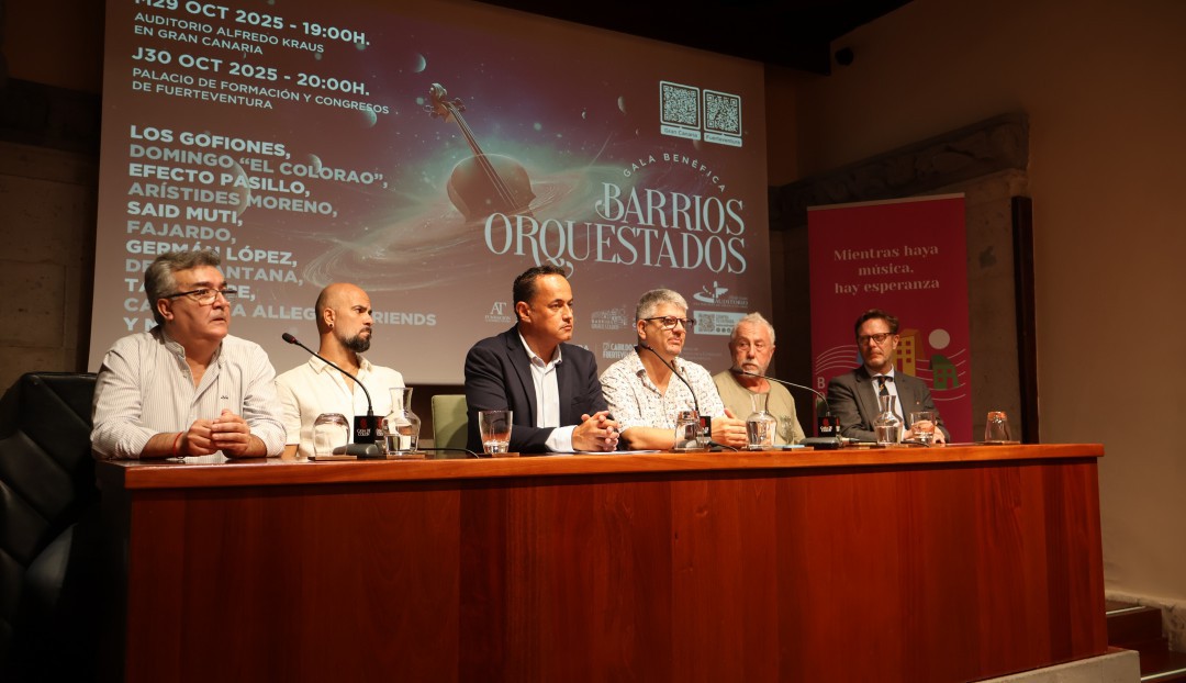 Imagen noticia - Los Gofiones, Efecto Pasillo, Arístides Moreno, Domingo “El Colorao” unidos en la gala benéfica de Barrios Orquestados en el Auditorio Alfredo Kraus