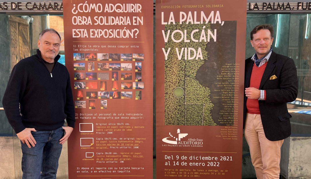 Imagen noticia - La exposición solidaria ‘La Palma, volcán y vida’ del Auditorio Alfredo Kraus recauda más de 21.000 euros