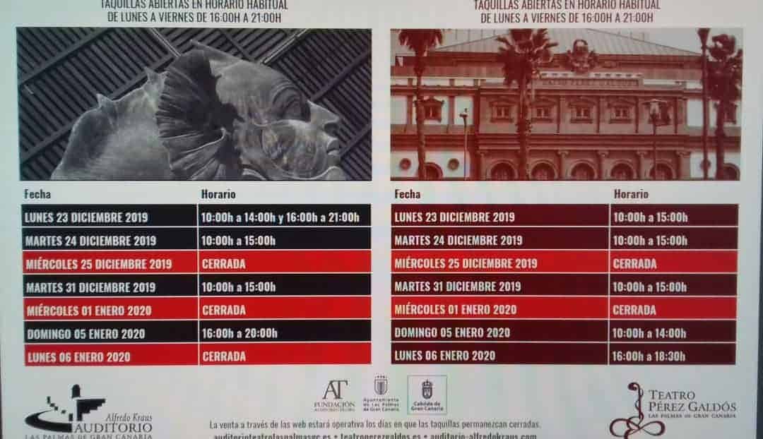 Imagen noticia - Horario de las taquillas en Navidad