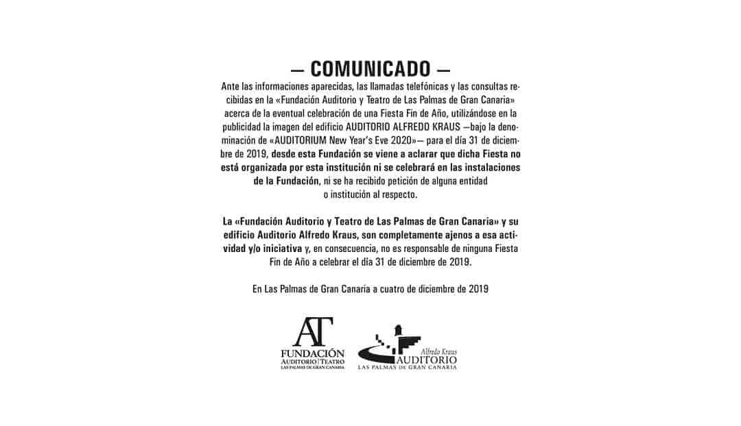 Imagen noticia - Comunicado Fiesta Fin de Año